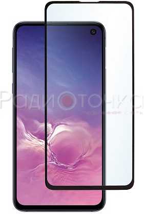 Защитное стекло для Samsung Galaxy S10 black (полноклеевое) 3D