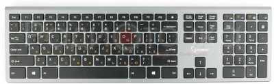 Клавиатура Gembird KBW-4, 78 кл., ножничный механизм, бесшумная
