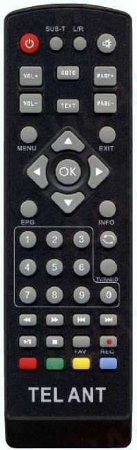 Пульт ДУ SAT Telant DVB-T2 (125B, 170B) (Supra SDT-93, SDT-91)