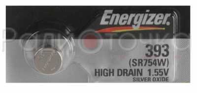 Элемент питания Energizer Silver Oxide 393/G5 BL1