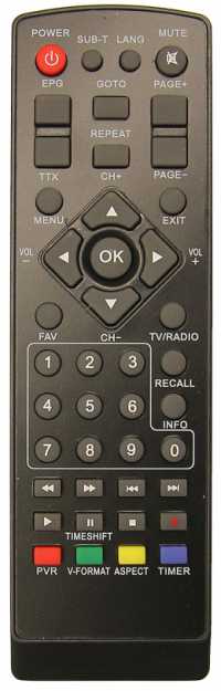 Пульт ДУ SAT Telant DVB-T2 (D-COLOR DC901/DC1001, Locus DR-103HD)