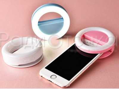 Селфи лампа кольцо для телефона 85мм (АКБ)