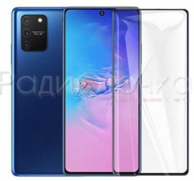 Защитное стекло для Samsung Galaxy S10 lite black (полноклеевое) 3D