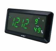 Часы VST780S-4 (зел.цифры, влажность, температура)