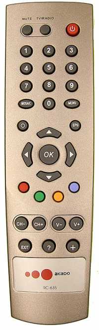 Пульт ДУ SAT HUMAX AKADO RC-635, RC-632