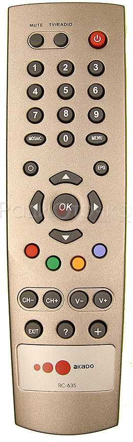 Пульт ДУ SAT HUMAX AKADO RC-635, RC-632