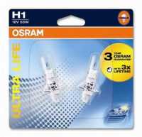 Лампа автомобильная OSRAM H1 12V 55W (64150ULT_DUO) Ultra Life(2 шт.)
