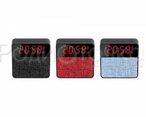 Портативная акустика T1 (Bluetooth, часы, будильник, 1*3W, TF, USB, bluetooth, аккум. встр)