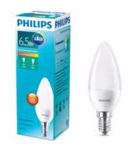Лампа Philips E14 6,5W(550lm) 2700K 104х37 матов. Свеча