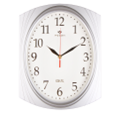 Часы настенные "Рубин" Классика (прямоугольные 27,5х31,5 см, серебряные)