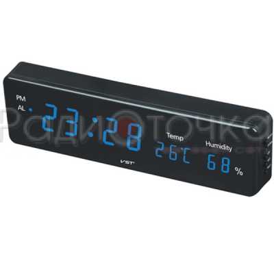 Часы VST805S-5 син.цифры (температура, влажность)