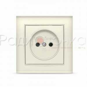 Розетка UNIVersal Бриллиант  СУ 1 мест. сл. кость ( керам. осн.) 7948806