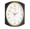 Часы настенные "Рубин" Классика (прямоугольные 27,5х31,5 см, черные с золотом)