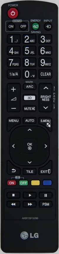 Пульт ДУ LG AKB72915299, LCDTV, оригинал