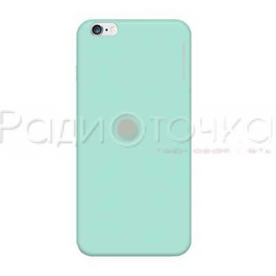 Чехол-накладка iPhone 6/6S плотная матовая, светло-бирюзовая