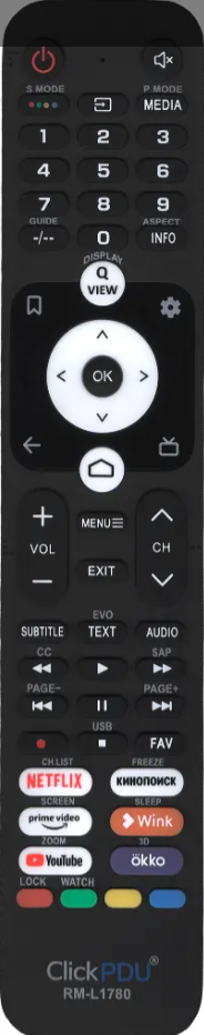 Пульт ДУ Haier RM-L1780 ClickPdu (универсал)