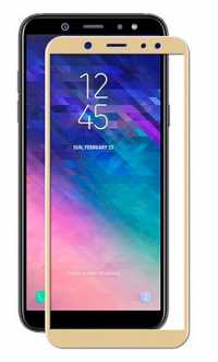 Защитное стекло для Samsung Galaxy A6+ (2018) золото 2.5D