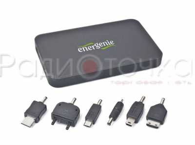 Аккумулятор портативный Energenie EG-PC-007 Power Bank (Аккумулятор 5000 мАч, USB-выход 6 штекеров)