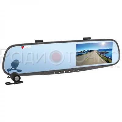 Видеорегистратор Artway AV-600 (2 камеры, зеркало, 1920х1080, AVI, microSD 32Гб, 4,3",120*,G-сенсор)