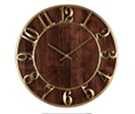 Часы настенные "Рубин" Классика (дерево,  коричневый+золото, d=38см) 3840-002