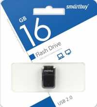 Флэш-память 16Gb SmartBuy ART Black (USB 2.0 до 25 Мбайт/сек)