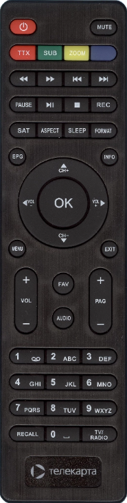 Пульт ДУ SAT ТЕЛЕКАРТА EVO-09 HD