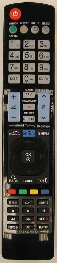 Пульт ДУ LG AKB73275612, 3D (AKB72914066, AKB72914290, AKB72914291, AKB72914294, AKB7291406) LCDTV