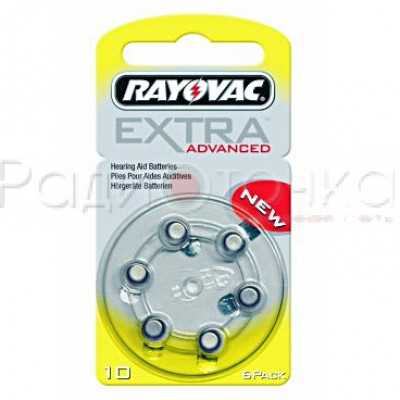 Элемент питания RAYOVAC Extra ZA-10 BL6