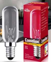 Лампа Camelion T25 E14 40W трубчатая для вытяжек