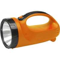 Фонарь Focusray 280 (акк. 4V 1.2Ah) 1св/д 1W+12св/д,оранжевый/пластик, влагоз, 2 режима