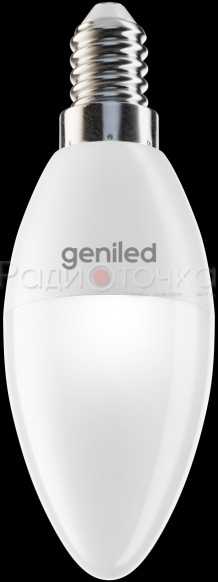 Лампа Geniled C37 E14 8W (800лм) 4200K 37х100 свеча матовая
