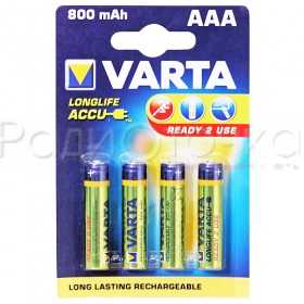 Аккумулятор Varta Ready2Use R03 800mAh Ni-MH BL4