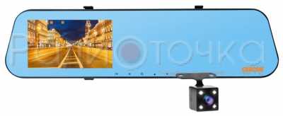 Видеорегистратор Carcam Z6 (Зеркало, 1920x1080, AVI, microSD 32Гб, 2,7",140*,G-сенсор)