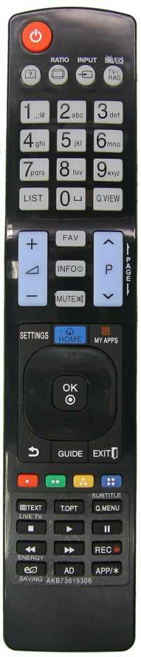Пульт ДУ LG AKB73615306, LCDTV