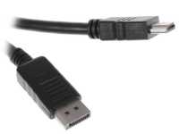 Кабель Gembird DisplayPort вилка -HDMI вилка, 3,0м, 20M/19M, черный, экран, пакет