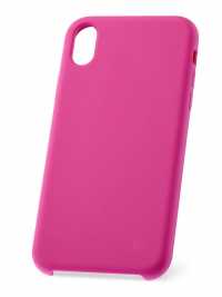 Чехол-накладка iPhone X плотная матовая, темно-розовый