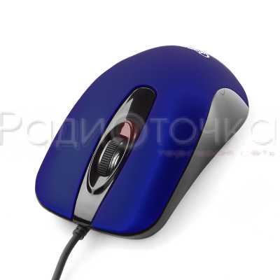 Мышь Gembird MOP-400-B, темно-синий, 1000 dpi /2 кнопки +колесо-кнопка / бесшумный клик