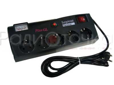 Сетевой фильтр Pilot-GL A805, 2 м Black (5 розеток)