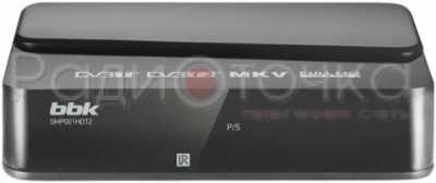 TV-тюнер BBK SMP001HDT2 серый/черный (DVB-T/T2, SD/HD MPEG2/MPEG4, AVC, H.264, HDMI)