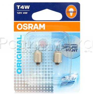 Лампа автомобильная OSRAM T4W 12V (3893-02B) (2 шт.)