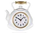 Часы настенные "Рубин" Классика чайник (27х28,5 см, белый с золотом) 3129-002