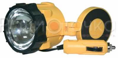 Фонарь Космос 6001 LED прожектор (12V) 7св/д (120lm), желтый/пластик, магнит, шнур 3 м