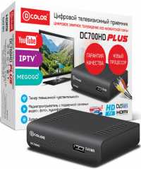 TV-тюнер D-Color DC700HD plus (DVB-T/T2 + HDMI, USB, Youtube, IPTV)