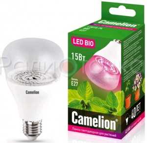 Лампа Camelionl A60 E27 15W для растений прозрачная 138x80