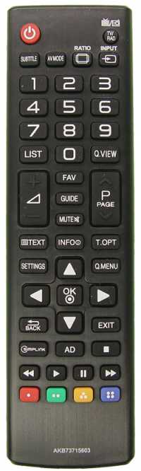 Пульт ДУ LG AKB73715603 (AKB73715605, AKB73715679, AKB74475403) ( RM-L1162, универс)