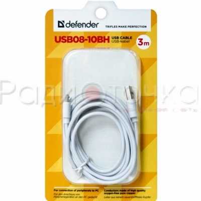 Кабель Defender USB 2.0 штекер - microUSB 2.0 штекер, 3м
