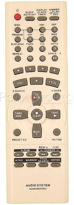 Пульт ДУ Panasonic N2QAHB000064 (AUX)