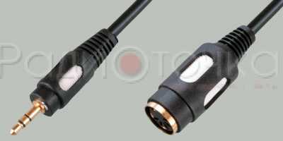 Кабель DIN5 гнездо - 3.5мм штекер Стерео, 15 см