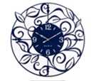 Часы настенные "Рубин" Нежность (металл, d=50 см, открытая стрелка, синий) 5023-004