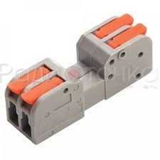 Клемма STEKKER проходная, разъемная, быстроз. 221-422 2х(0,2-4мм2) 32А